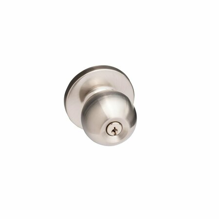 GLOBAL DOOR CONTROLS Grade 2 Keyed Entry Ball Door Knob Lock Exit Device Trim TH1100-BALEDALM